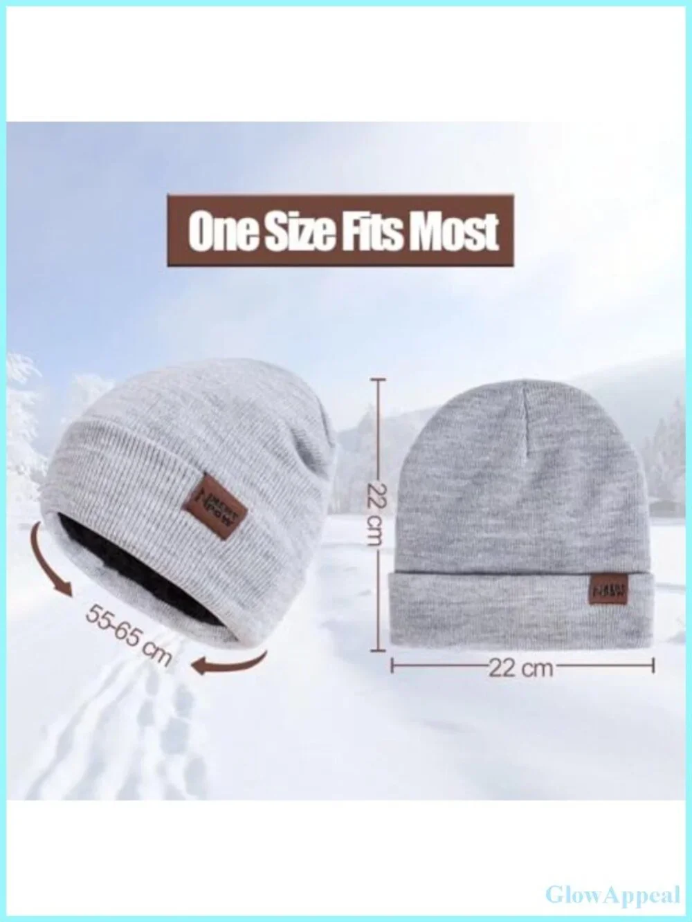 Winter Knit Hat Gloves Scarf Set Fleece Lined Touchscreen Unisex